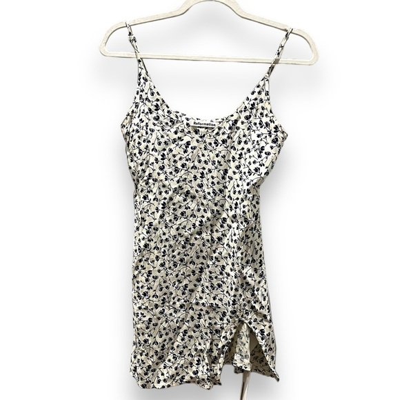 Reformation Dress Mini Floral Cream Blue Marlowe Size XS - Picture 2 of 7